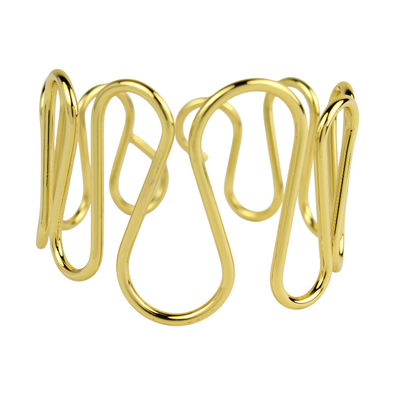 Ατσάλινο Βραχιόλι Κυματιστές Γραμμές