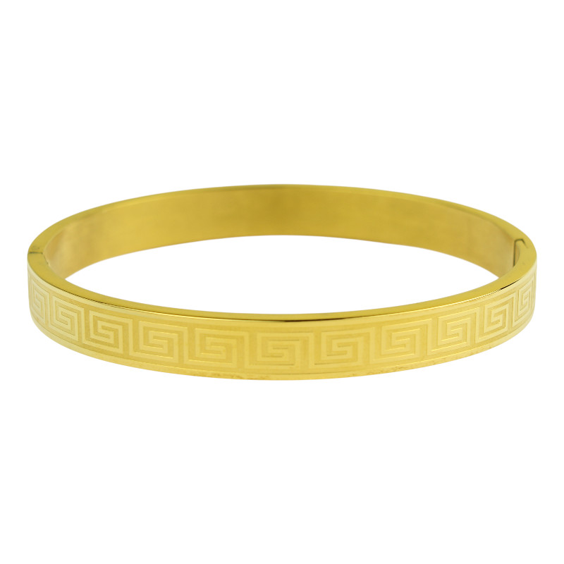Ατσάλινο Βραχιόλι Μαίανδρος Χρυσό
