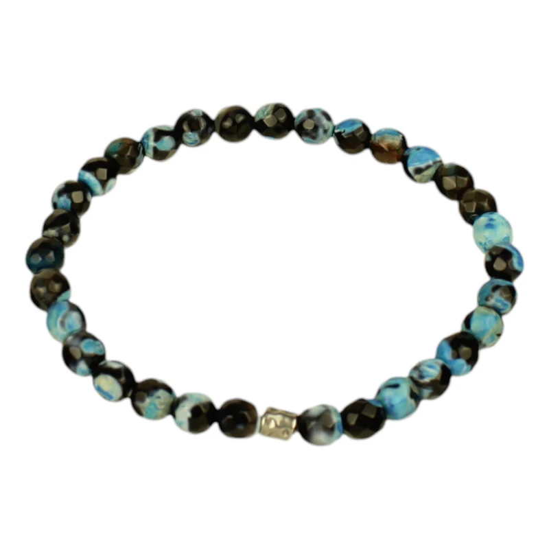 Blue Agate Ανδρικό Βραχιόλι