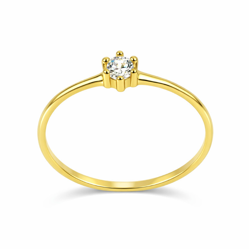 Ασημένιο Δαχτυλίδι 925 Μονόπετρο Ζιργκόν