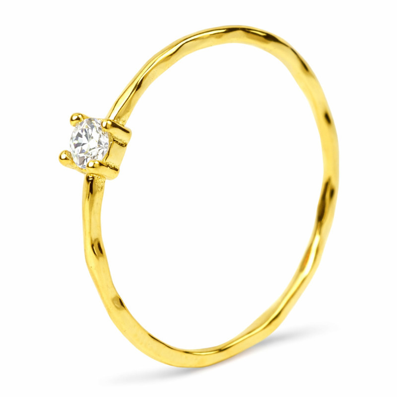 Ασημένιο Δαχτυλίδι 925 Minimal Ζιργκόν