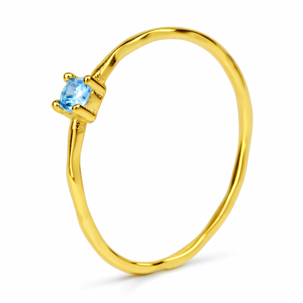 Ασημένιο Δαχτυλίδι 925 Ζιργκόν Γαλάζιο