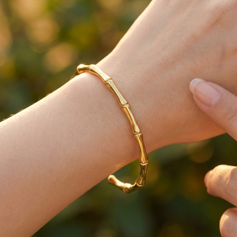 Ατσάλινο Βραχιόλι Bamboo