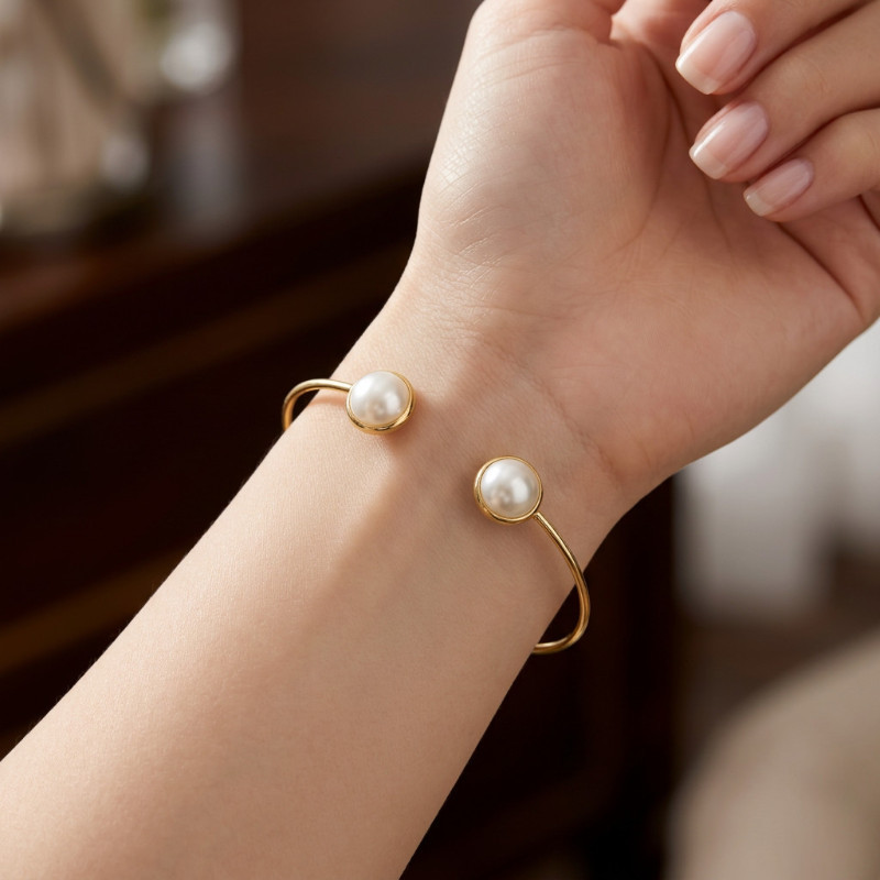 Ατσάλινο Βραχιόλι Πέρλα