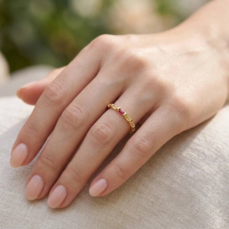 Ασημένιο Δαχτυλίδι 925 Λεπτό με Πολύχρωμα Ζιργκόν