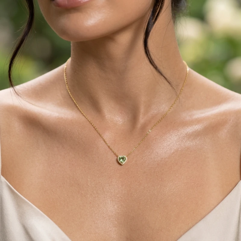 ασημένιο επιχρυσωμένο κολιέ καρδιά